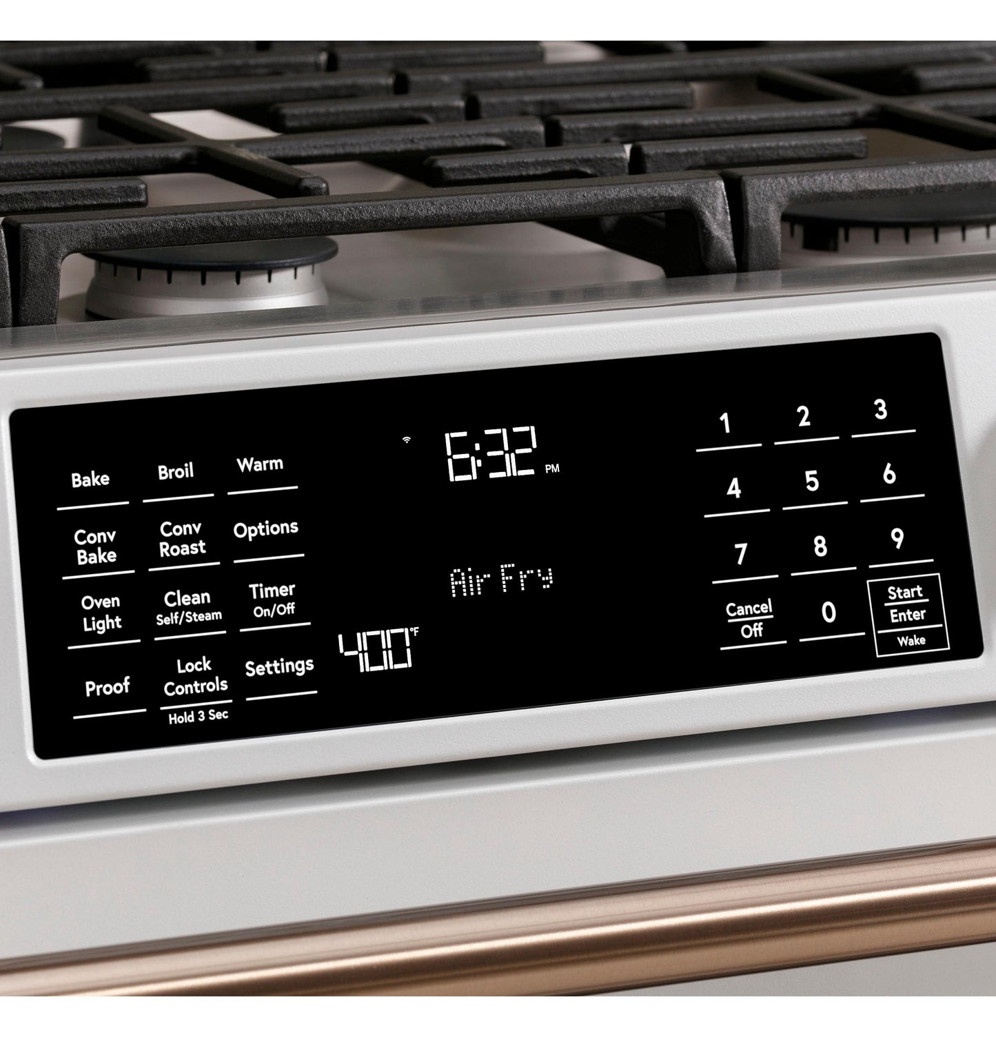CAFE C2S900P2MS1 CAFé 30" Smart Slide-In, Front-Control, Dual-Fuel Range with Warming Drawer in Stainless Steel - C2S900P2MS1
