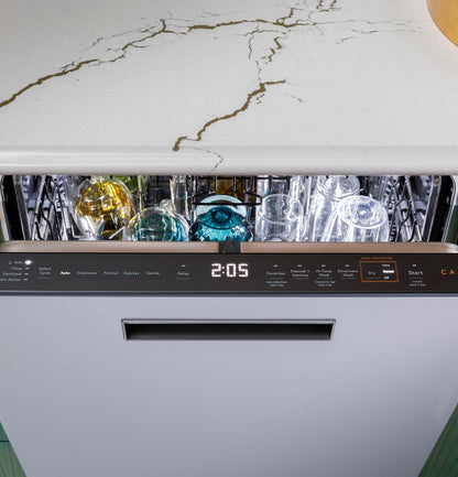 CAFE CDP888M5VS5 CAFé CustomFit ENERGY STAR Stainless Interior Smart Dishwasher with Ultra Wash Top Rack and LED Lights, 39 dBA in Platinum Glass Gray - CDP888M5VS5