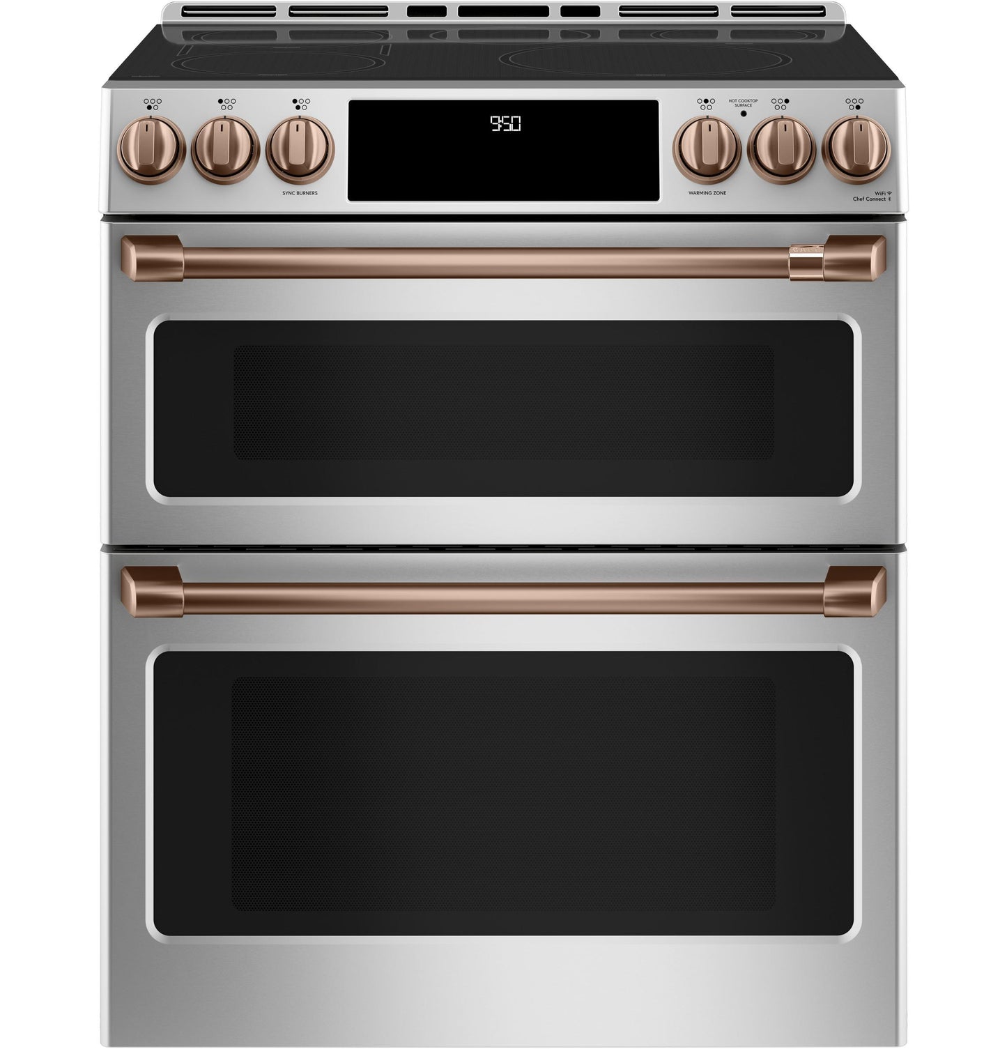 CAFE CHS950P2MS1 CAFé 30" Smart Slide-In, Front-Control, Induction and Convection Double-Oven Range in Stainless Steel - CHS950P2MS1