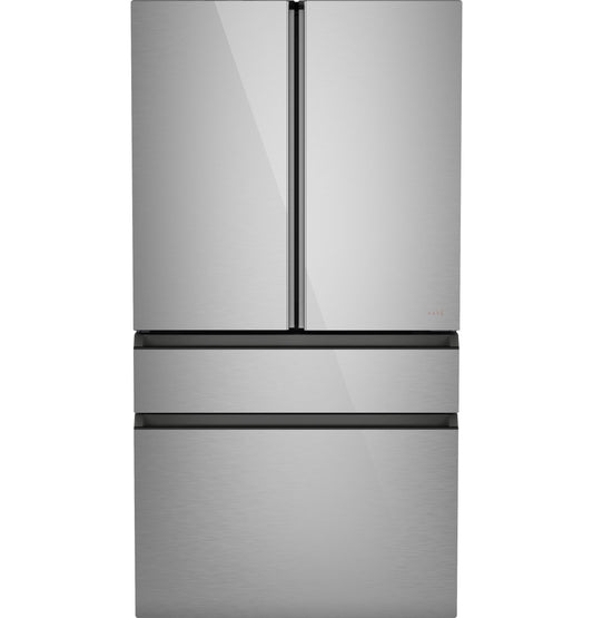 CAFE CJE23DM5WS5 CAFé ENERGY STAR 23.2 Cu. Ft. Smart Counter-Depth 4-Door French-Door Refrigerator in Platinum Glass With Dual-Dispense AutoFill Pitcher Gray - CJE23DM5WS5