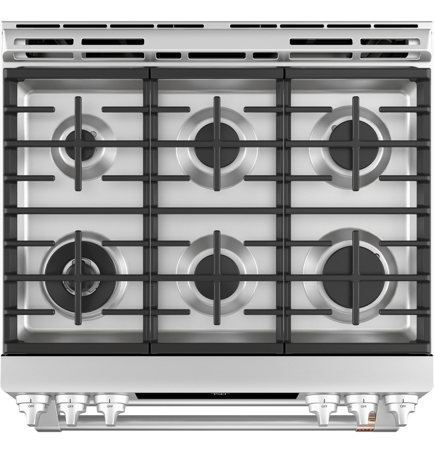 CAFE CGS750P2MS1 CAFé 30" Smart Slide-In, Front-Control, Gas Double-Oven Range with Convection in Stainless Steel - CGS750P2MS1