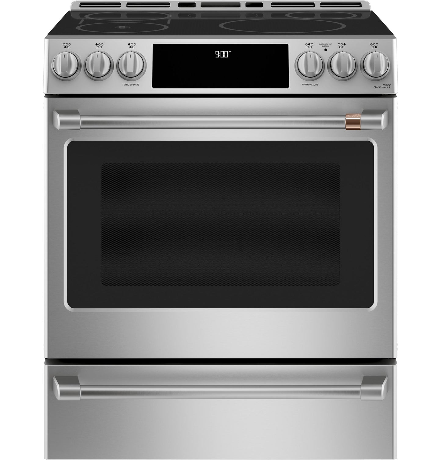CAFE CHS90XP2MS1 CAFé30" Smart Slide-In, Front-Control, Induction and Convection Range with In-Oven Camera in Stainless Steel - CHS90XP2MS1