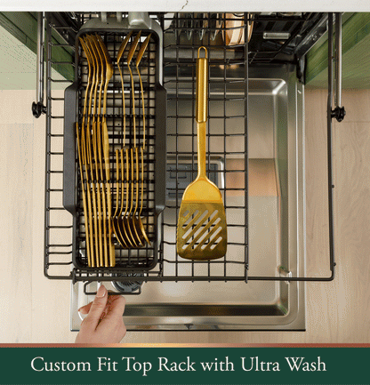 CAFE CDP888M5VS5 CAFé CustomFit ENERGY STAR Stainless Interior Smart Dishwasher with Ultra Wash Top Rack and LED Lights, 39 dBA in Platinum Glass Gray - CDP888M5VS5