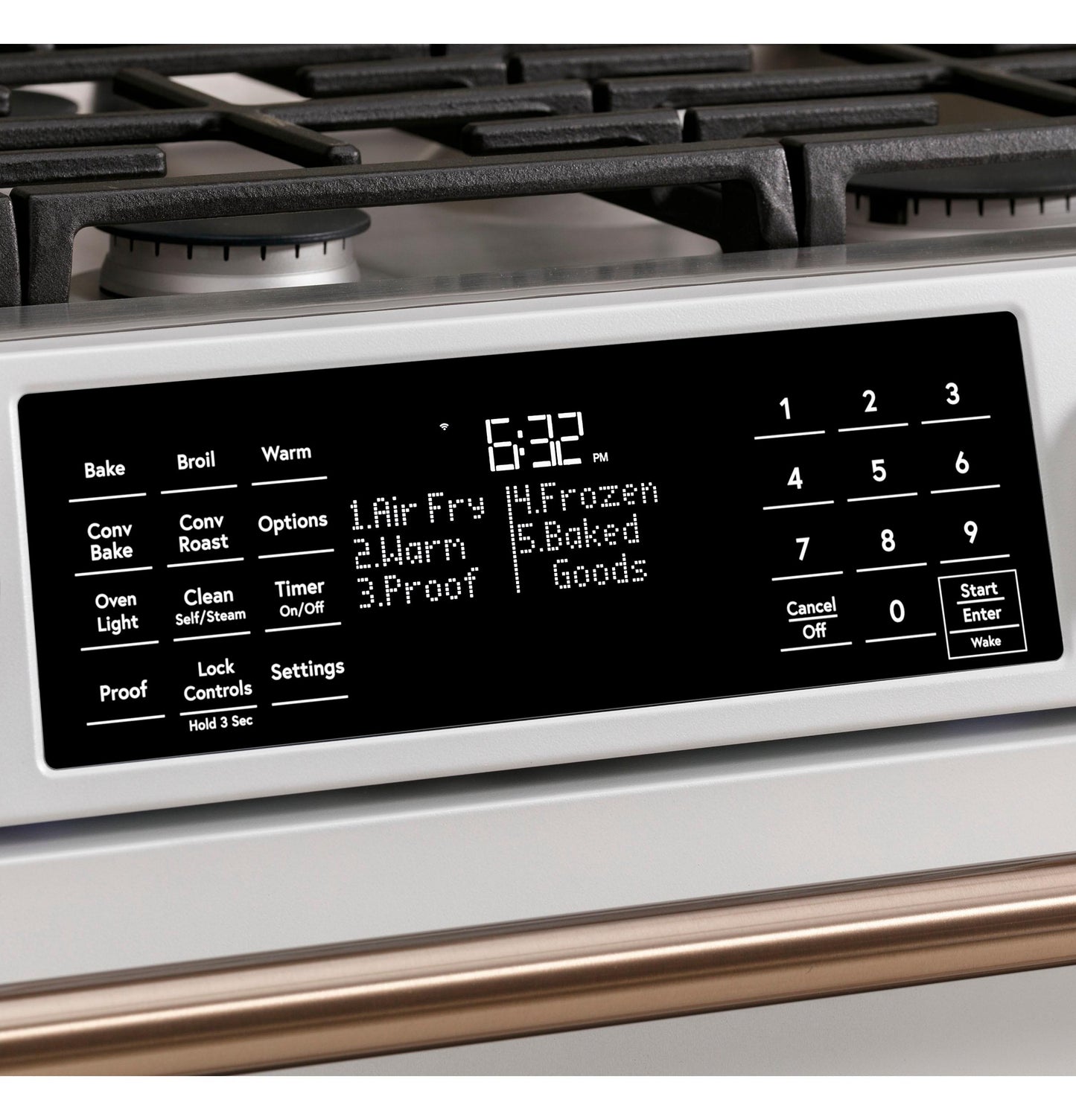 CAFE CGS700P4MW2 CAFé 30" Smart Slide-In, Front-Control, Gas Range with Convection Oven White - CGS700P4MW2