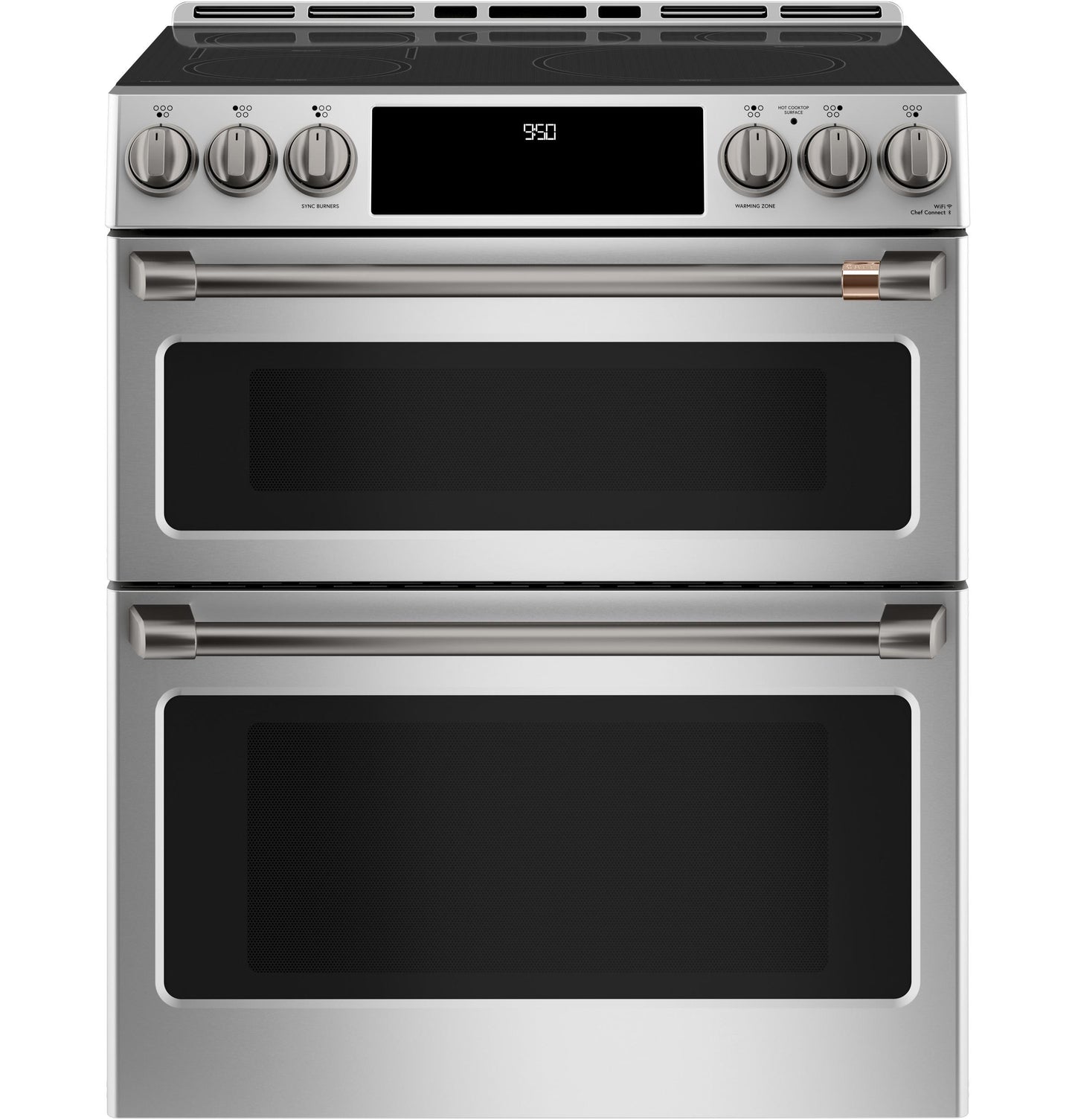 CAFE CHS950P2MS1 CAFé 30" Smart Slide-In, Front-Control, Induction and Convection Double-Oven Range in Stainless Steel - CHS950P2MS1
