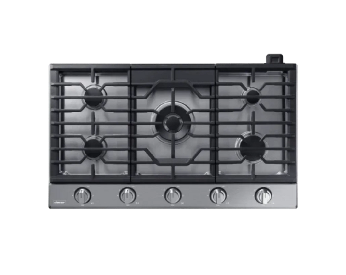 DACOR DTG36P875NS Transitional 36" Gas Cooktop, Silver in Stainless Steel, Natural Gas/Liquid Propane - DTG36P875NS