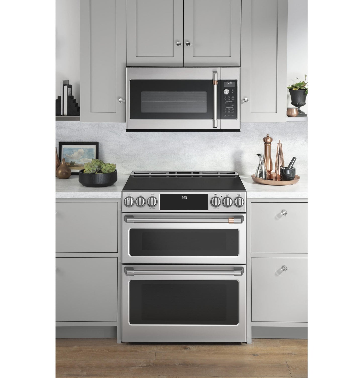 CAFE CHS950P2MS1 CAFé 30" Smart Slide-In, Front-Control, Induction and Convection Double-Oven Range in Stainless Steel - CHS950P2MS1