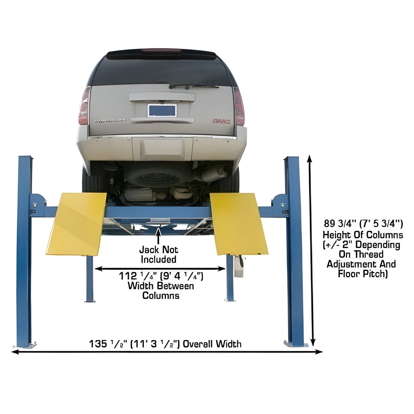 Atlas 412 12,000 lb 4-Post Lift + RJ6 Jacks Combo - ATEATTD-412-COMBO-FPD