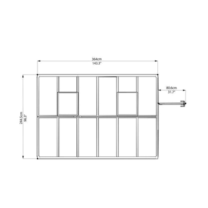 Palram - Glory 8' x 12' Greenhouse - HG5612