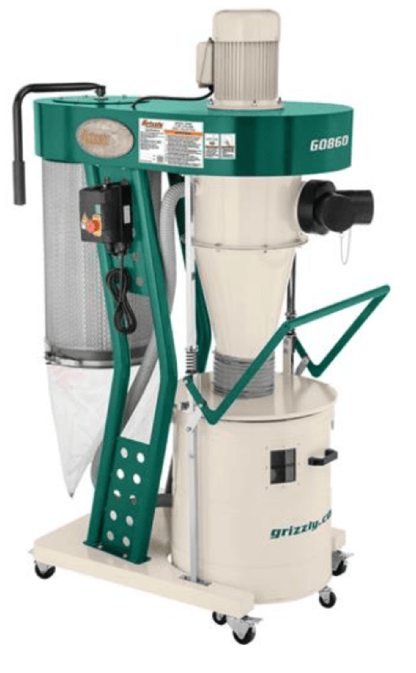 U.S Industrial Grizzly G0860 - 1-1/2 HP Portable Cyclone Dust Collector