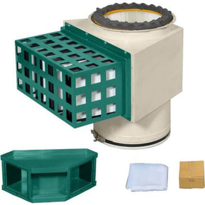 U.S Industrial Grizzly Industrial 1-1/2 HP Ultra-Quiet Dual-Filtration HEPA Cyclone Dust Collector