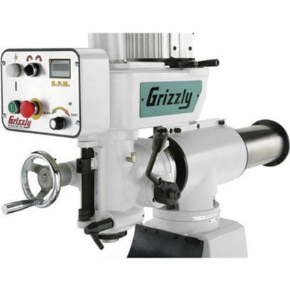 U.S Industrial Grizzly Industrial 8" x 30" 1-1/2 HP Variable-Speed Knee Mill with Ram Head