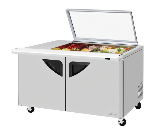 Turbo Air TST-60SD-18M-N-GL(-LW) Super Deluxe Refrigerated Prep Tables - TST-60SD-18M-N-GL(-LW)