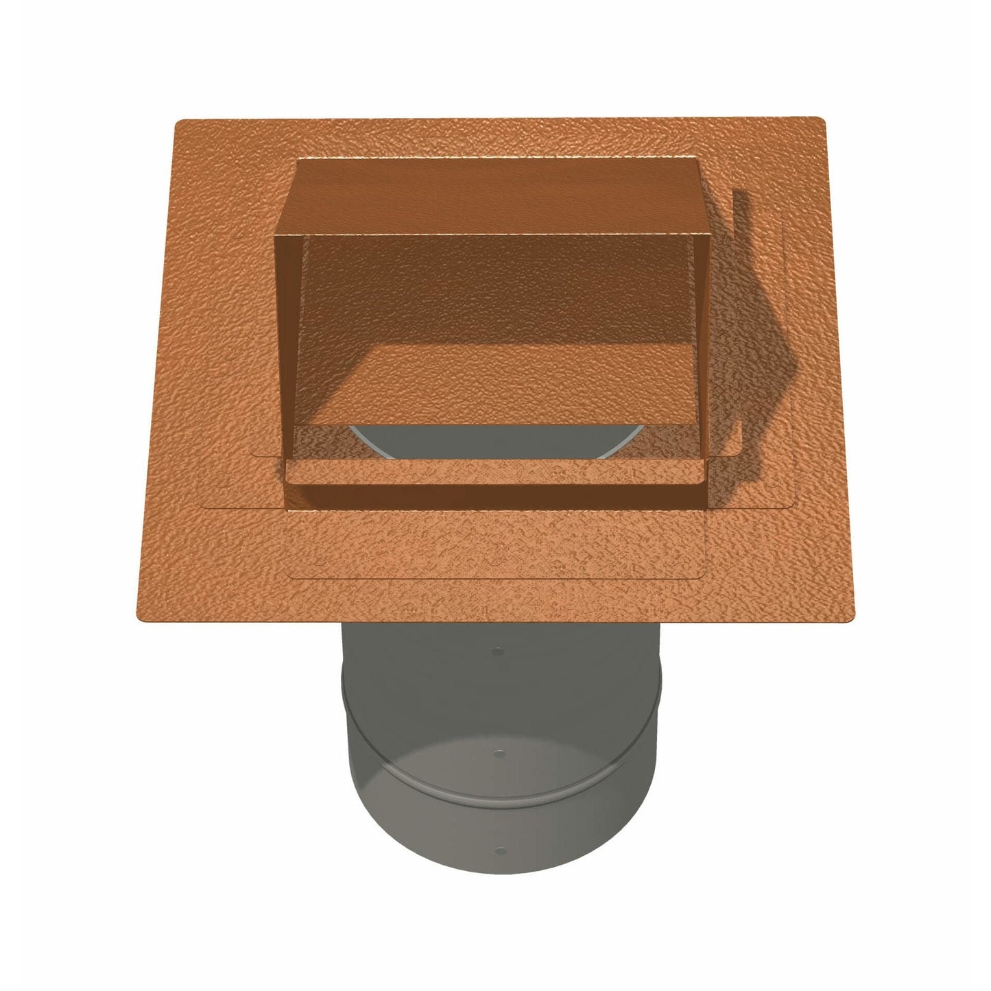 Copperlab Hammered Copper Dryer Vent / Exhaust Vent 4" - 12" - HCWDV10F