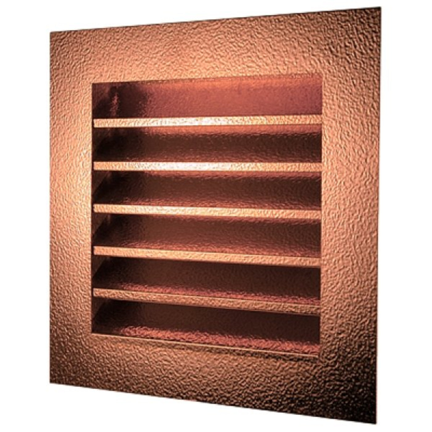 Copperlab Hammered Copper Louvered Gable End Vent - HCWLV1212F