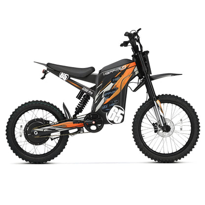 HappyRun G300 Pro 72V/30Ah 6500W Off-Road Electric Dirt Bike - HAPPYRUN-G300PRO-ORANGE