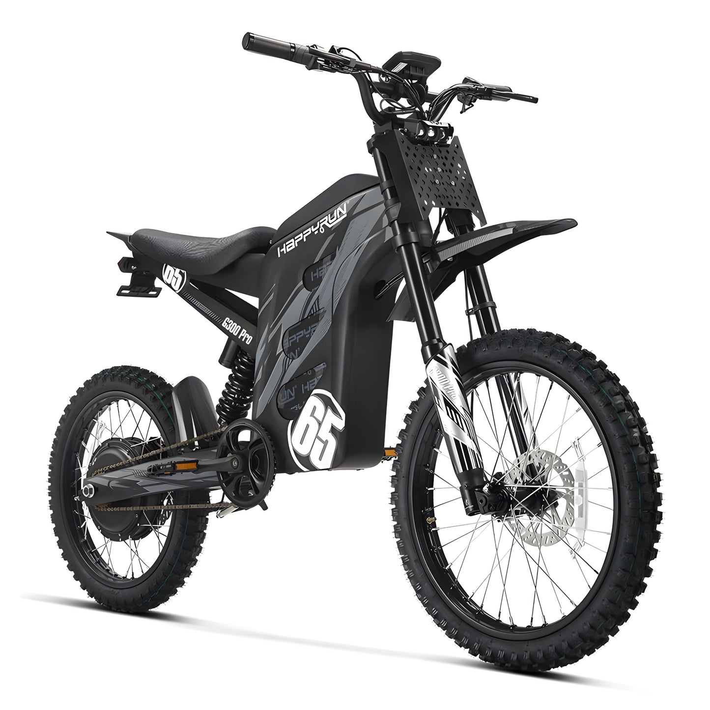HappyRun G300 Pro 72V/30Ah 6500W Off-Road Electric Dirt Bike - HAPPYRUN-G300PRO-ORANGE
