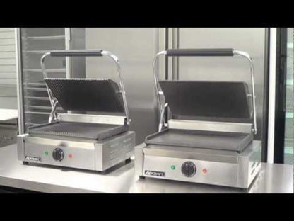 Adcraft Countertop Single Sandwich Grill Grooved Plates - SG-811E 13"