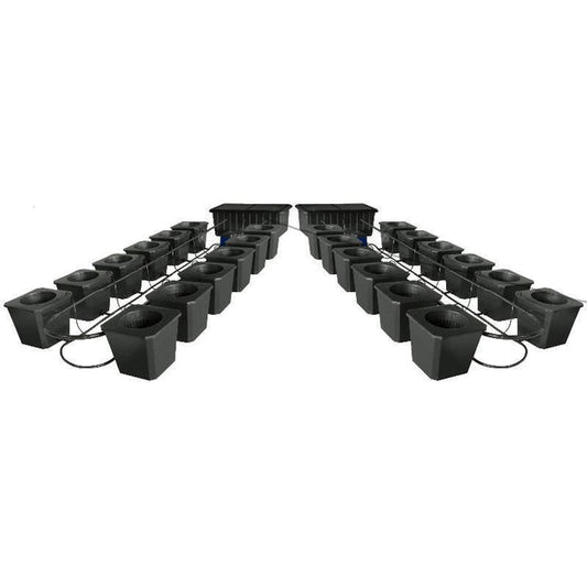 Supercloset 24-Site Bubble Flow Buckets Hydroponic Grow System - Gsi-Bfb24