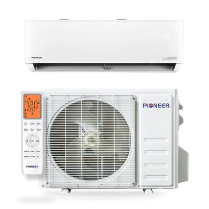 Pioneer Quantum Hyperformance 9,000 BTU 25 SEER2 230V High-Wall Ductless Energy-Star Mini-Split Air Conditioner Inverter Hyper Heat Pump Full Set - WYT009GLSI25RH