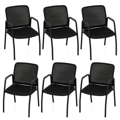 Tangkula Conference Chairs, Office Guest Chairs with Ergonomic Mesh Backrest - 3*CB10600DK-2