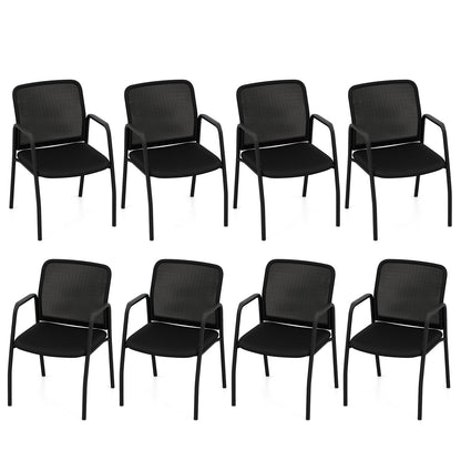 Tangkula Conference Chairs, Office Guest Chairs with Ergonomic Mesh Backrest - 3*CB10600DK-2