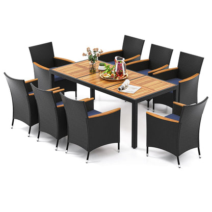 Tangkula 9 PCS Patio Dining Set for 8 - HW73185NY+