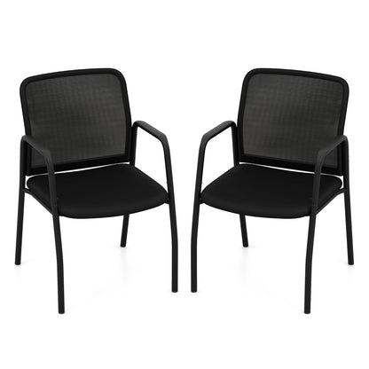Tangkula Conference Chairs, Office Guest Chairs with Ergonomic Mesh Backrest - 3*CB10600DK-2