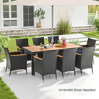 Tangkula 9 PCS Patio Dining Set for 8 - HW73185NY+