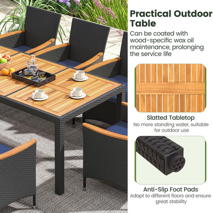 Tangkula 9 PCS Patio Dining Set for 8 - HW73185NY+