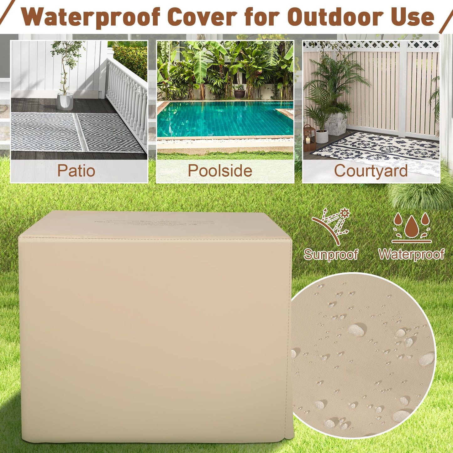 Tangkula 34.5 Inch Faux Stone Propane Fire Pit Table - NP10630WL-GR