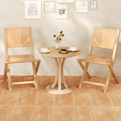 Tangkula 2/4 Pieces Folding Patio Chairs(Sun Back) - 2*JV12297