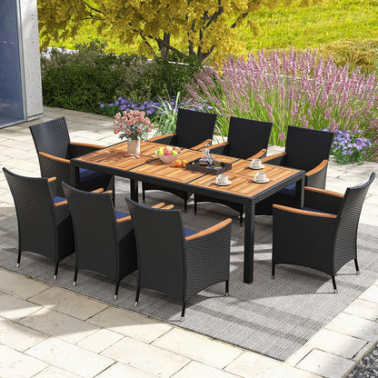 Tangkula 9 PCS Patio Dining Set for 8 - HW73185NY+
