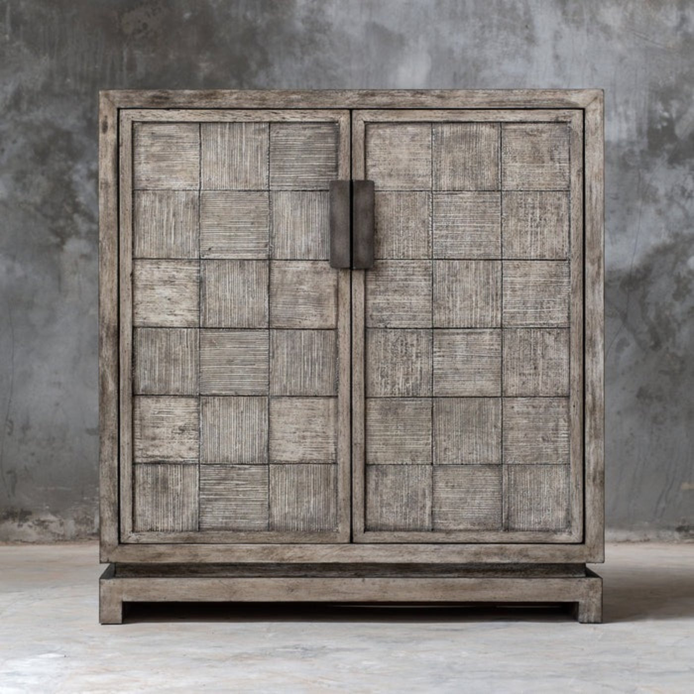 Uttermost Hamadi Distressed Gray 2 Door Cabinet 25444 - 25444
