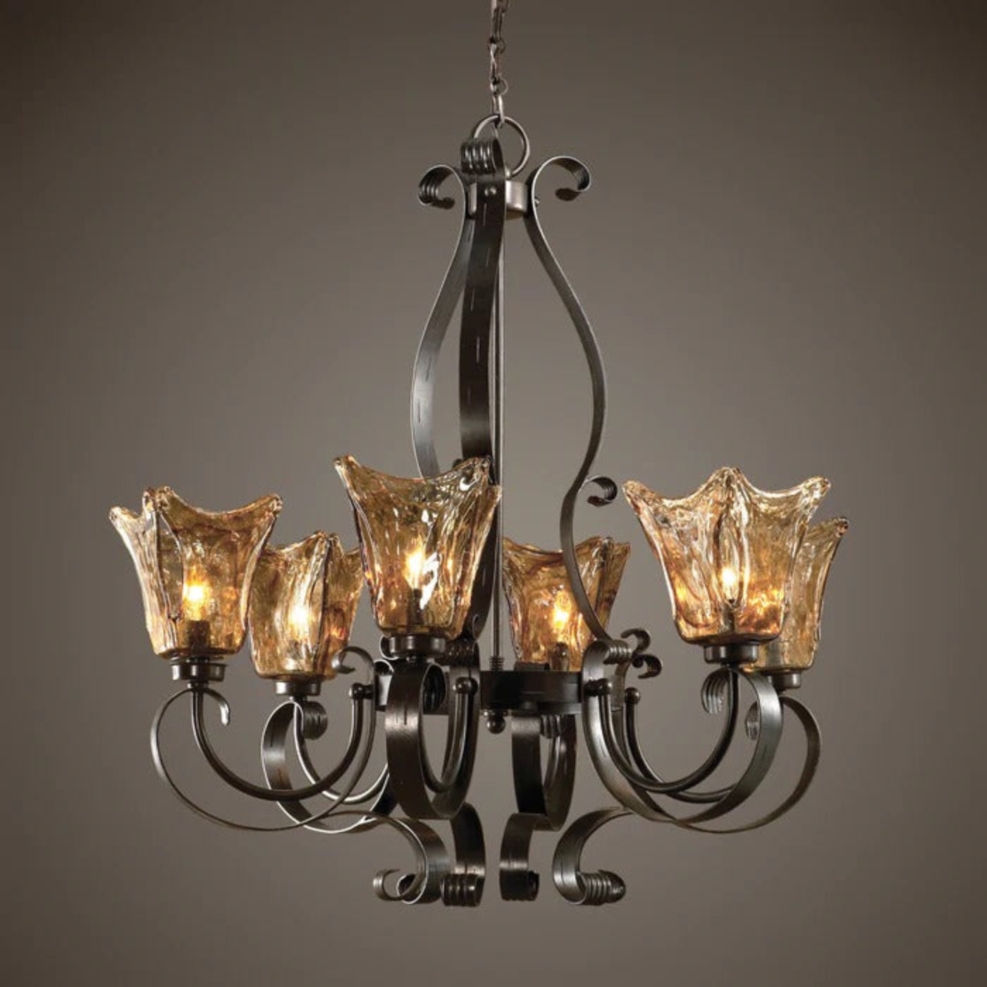 Uttermost Vetraio 6Lt Oil Rubbed Bronze Chandelier 21006 - 21006