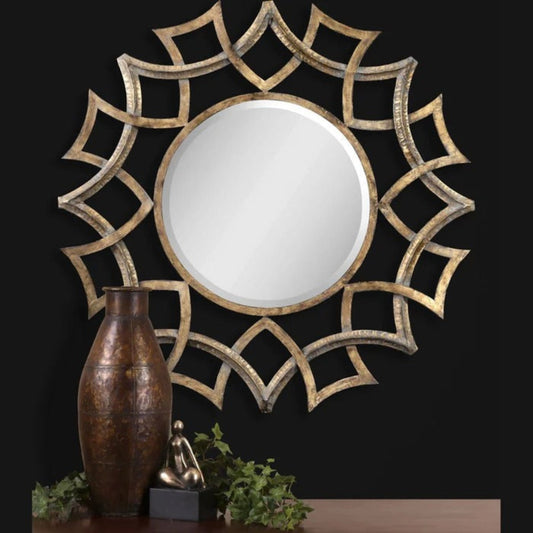 Uttermost Demarco Round Antique Gold Mirror 12730 B -  12730 B