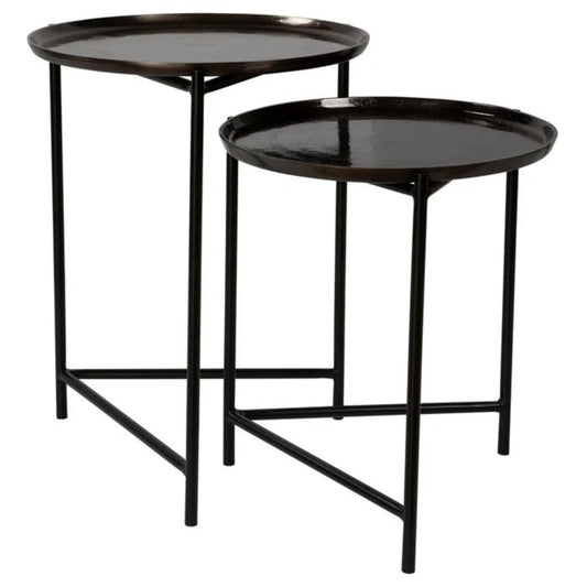 Uttermost Burnett Dark Nickel Nesting Tables, S/2 25151 -  S/2 25151