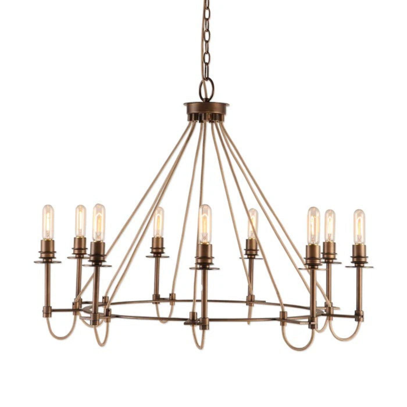 Uttermost Lyndhurst Industrial 9 Light Chandelier 21321 - 21321