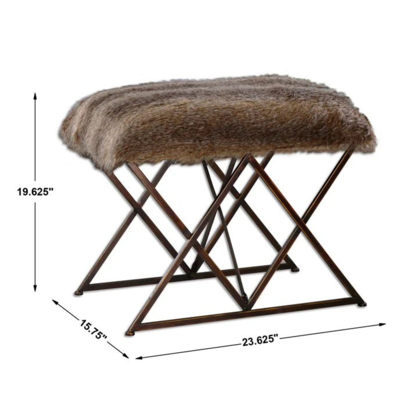 Uttermost Brannen Plush Small Bench 23277 - 23277