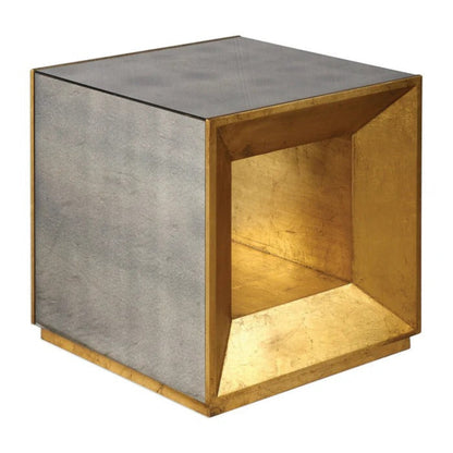Uttermost Flair Gold Cube Table 24763 - 24763