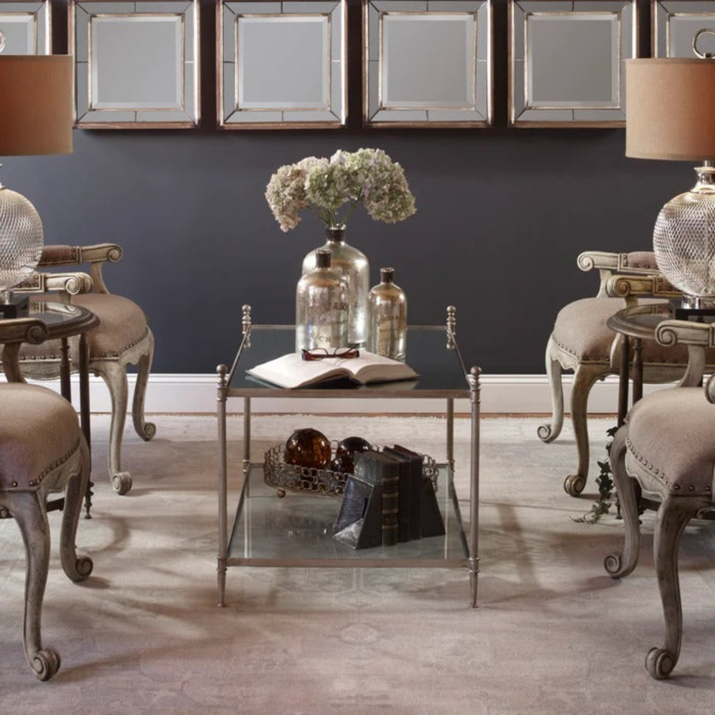 Uttermost Gannon Mirrored Glass Coffee Table 24281 - 24281