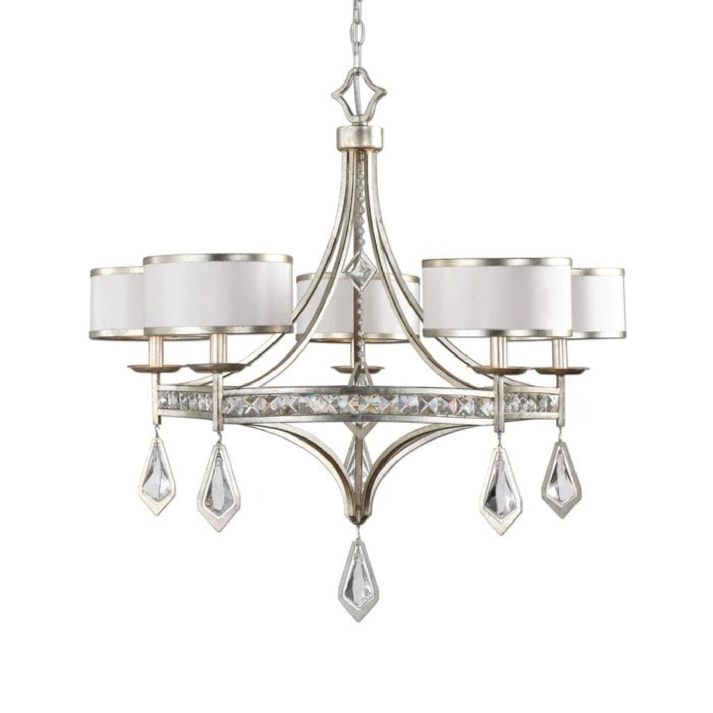 Uttermost Tamworth 5 Light Silver Champagne Chandelier 21268 - 21268