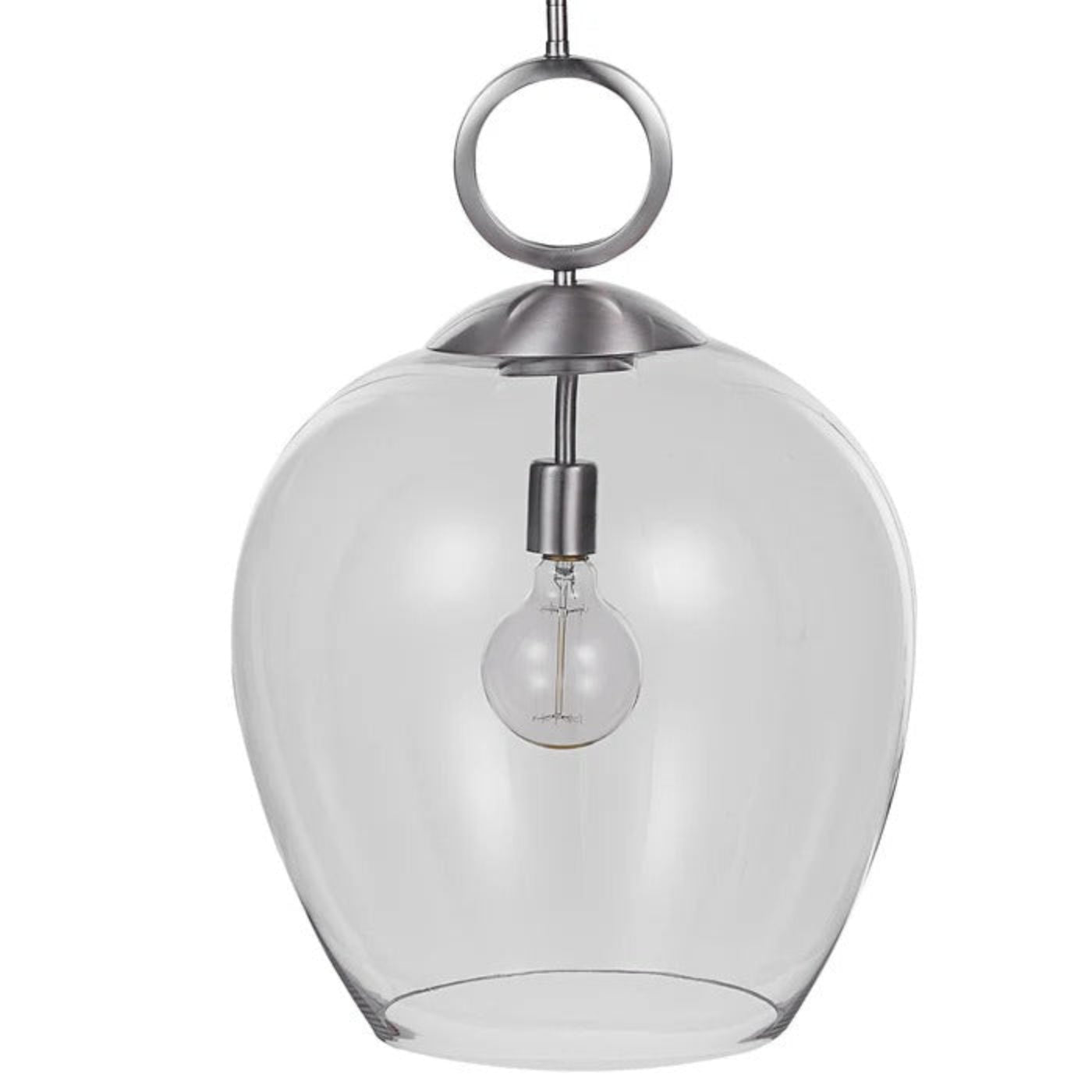 Uttermost Calix Nickel 1 Light Glass Pendant 22169 - 22169