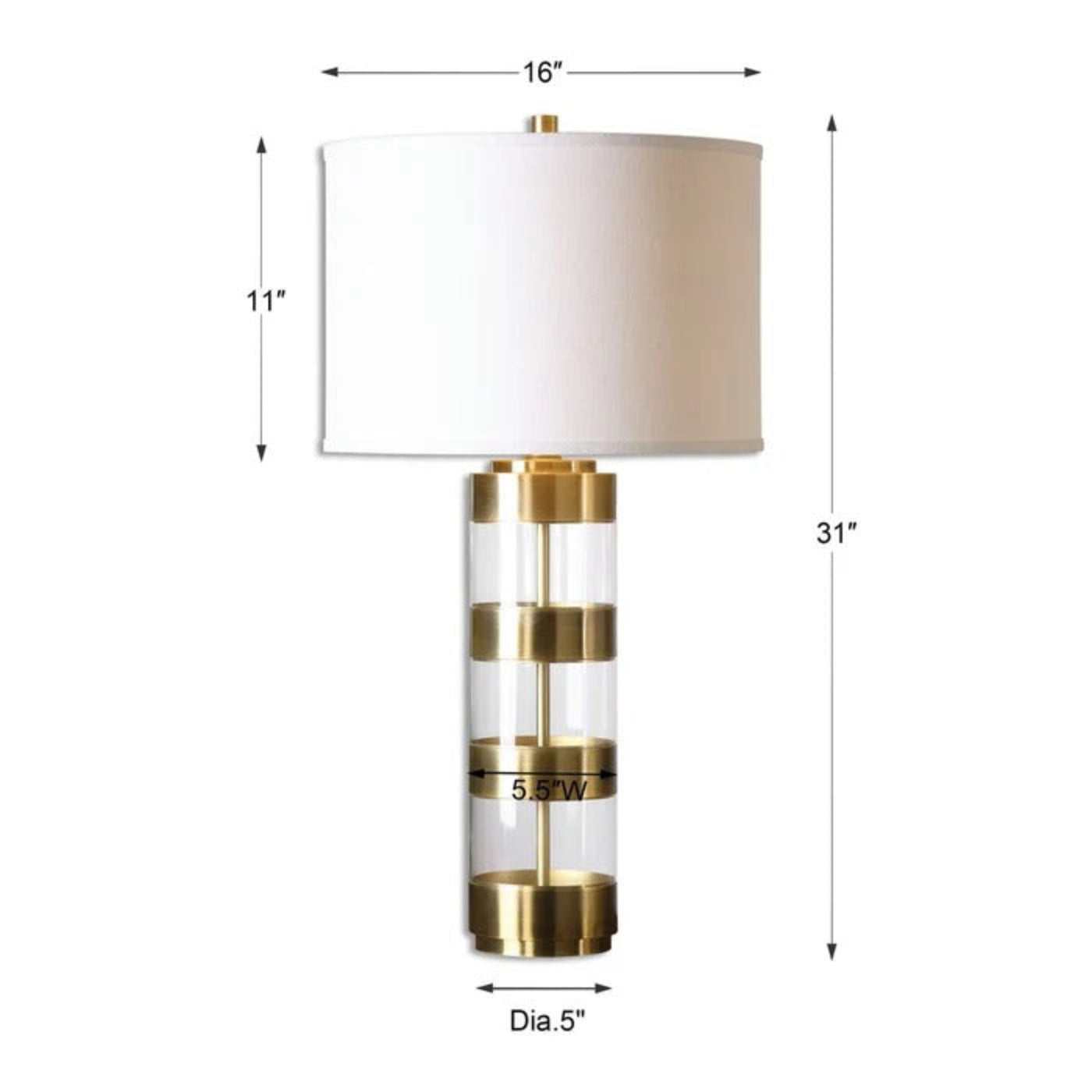 Uttermost Angora Brushed Brass Table Lamp 26669-1 - 26669-1