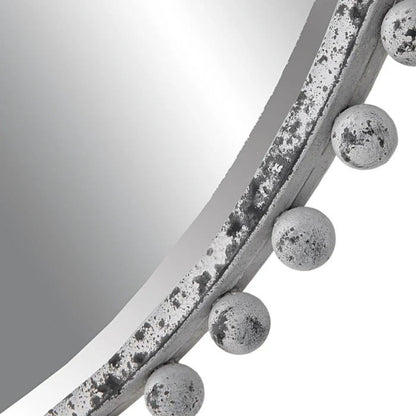 Uttermost Taza Aged White Round Mirror 09770 - 09770