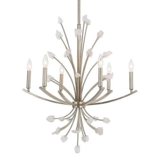 Uttermost Juliette 6 Light Silver Chandelier 21345 - 21345