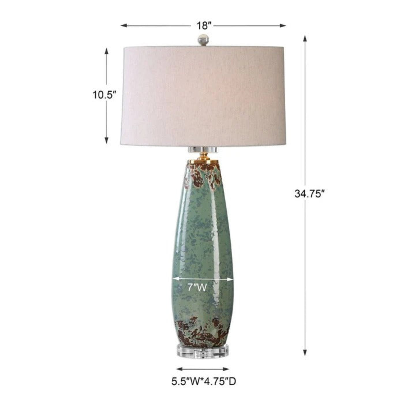 Uttermost Rovasenda Mint Green Table Lamp 27157-1 - 27157-1