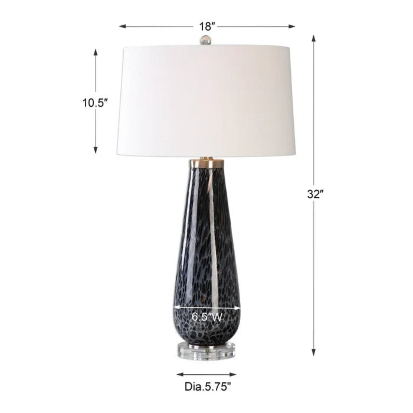 Uttermost Marchiazza Dark Charcoal Table Lamp 27156 - 27156