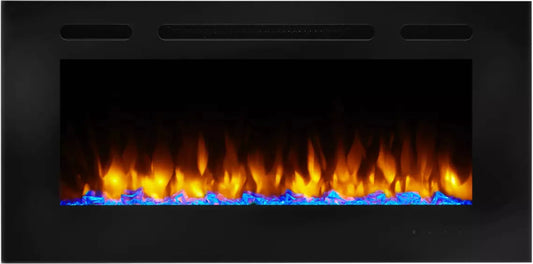 SimpliFire 48" Allusion Recessed Linear Electric Fireplace - SF-ALL48-BK