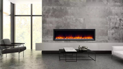 SimpliFire 50" Allusion Platinum Recessed Linear Electric Fireplace - SF-ALLP50-BK